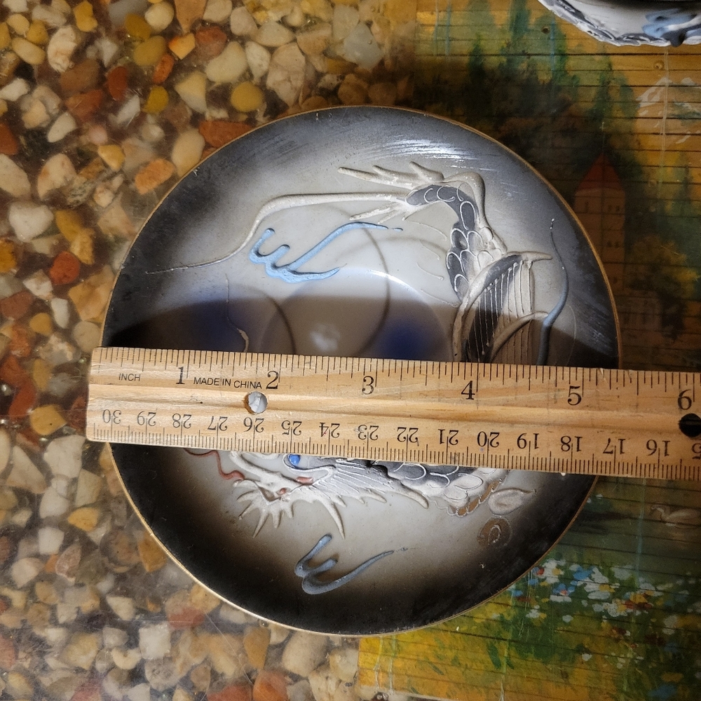 Vintage Hand Painted Nippon Moriage Dragonware‎ tea cup Victora Espresso size - Picture 13 of 15